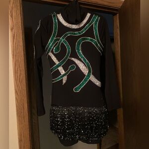 Black & Green sequin Jumpsuit